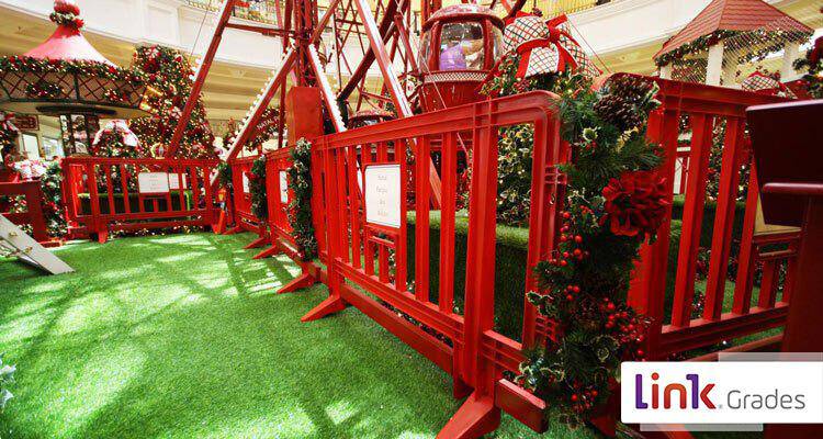 decoracao natal grades de plastico para shopping